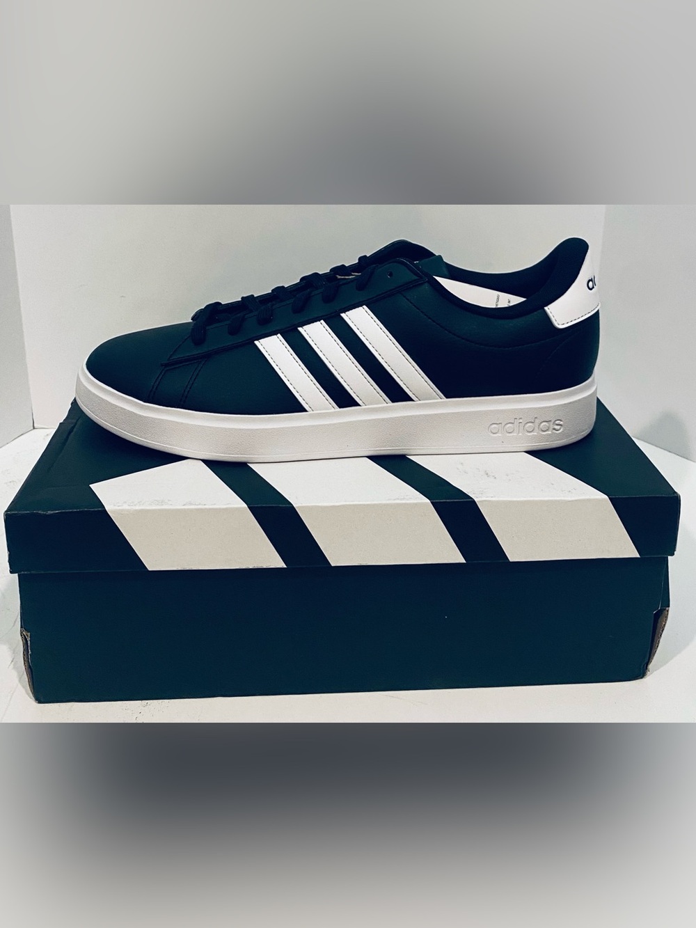 Adidas Grand Court 2.0 Core Black White GW9196 Men's Size 13 Low Top New